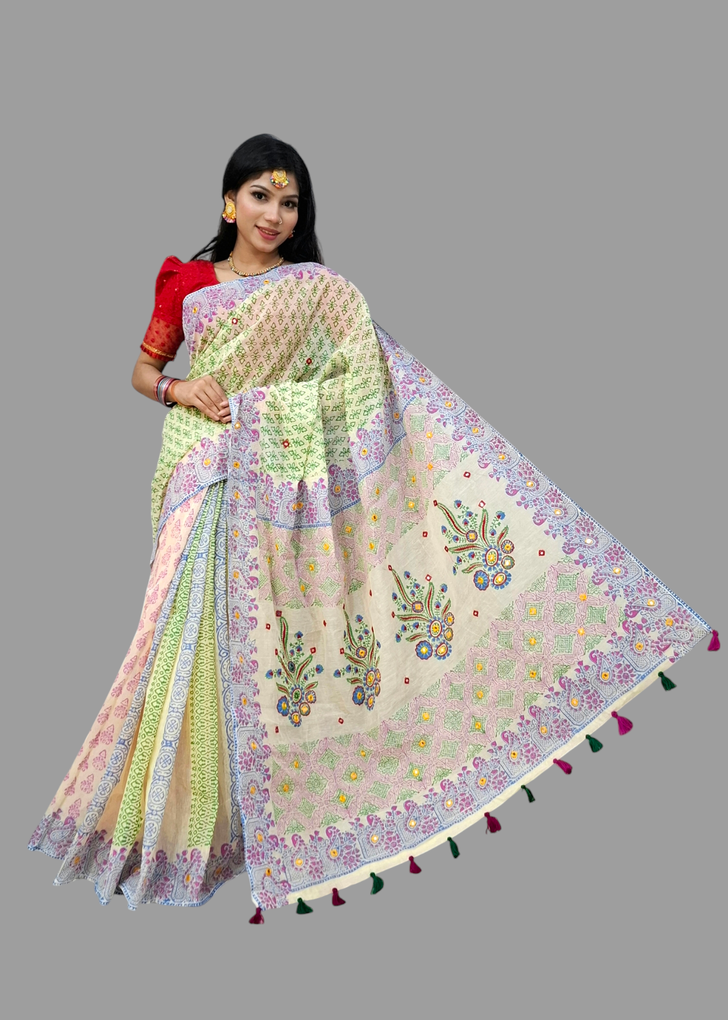 Premium Half Salk Saree(504)