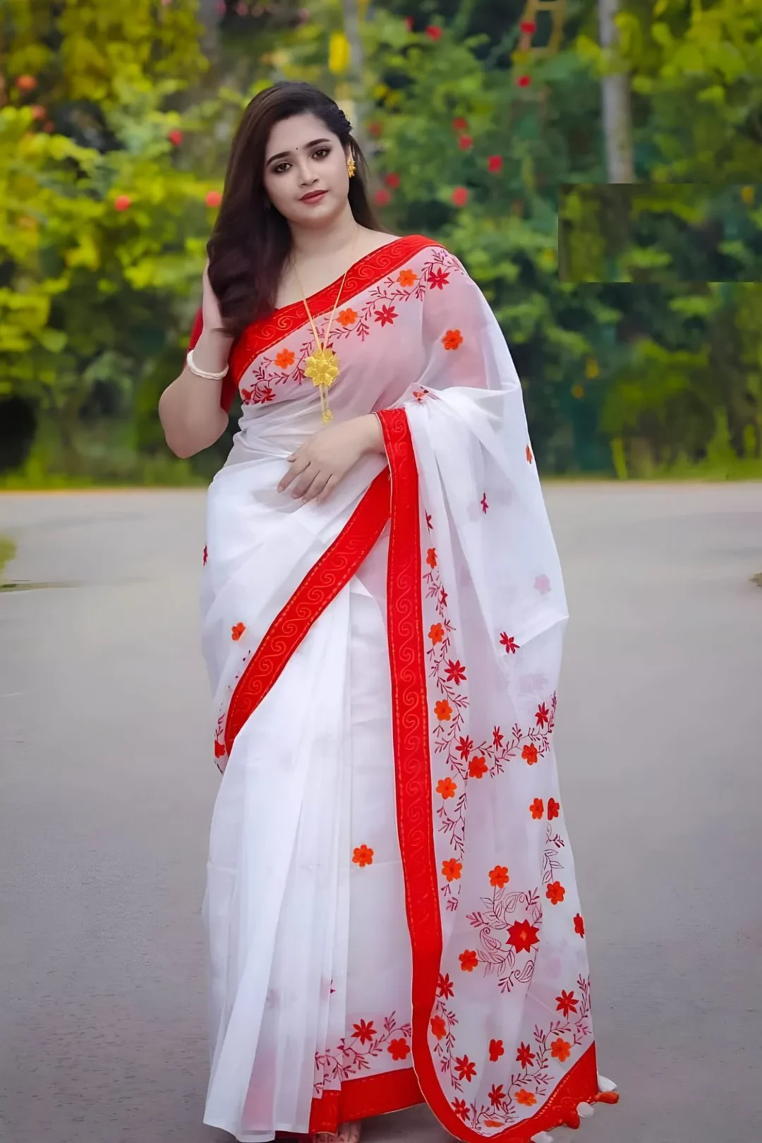 জামদানি ডিজিটাল প্রিন্ট শাড়ি(508)